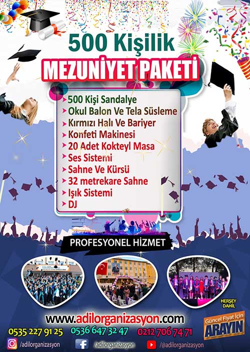 500 Kişilik Mezuniyet Paketi
